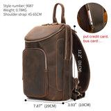 Xajzpa Casual Genuine Leather Chest Bag Pack Men iPad Mini Cow Leather Shoulder Bags Male Anti Theft Crossbody Summer Sling bags