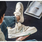 Xajzpa 2025 Men's Sneakers Casual Shoes Fashion Leather Men Non-slip Wear-resistant Comfortable  Couple Shoes Tenis Masculino