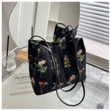 Xajzpa - Luxury Brand Large Flowers Tote Bag New High-quality Fabric Women's Designer Handbag High Capacity Shoulder Bags