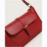Red Leather Shoulder Bags For Women Fashion Handbags For Women Designer Luxury Small Female Bags Ladies Purse