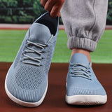 Xajzpa Low Cut Sports Shoes for Men Trendy Mesh Fabric with Lace Up Breathable Flat Shoes 2025 Breathable Outdoor White Jogging Shoes