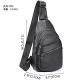 Xajzpa Men bag handbag 100% Cowhide Leather Shoulder Bags Fashion Messenger Bag Crossbody Bags chest bag for men black luxury bag