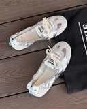Xajzpa 2025 Women Shoes Sneakers Casual Flats Canvas Shoes Lace Up Summer Trend Dress Zapatos Mujer Breathable Shallow New Ladies Shoes