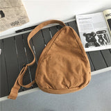 Xajzpa - Canvas Chest Bag Women Women Shoulder Messenger Bag Unisex Canvas Crossbody Bag Muliti Pocket Casual Women Bag