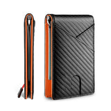 Xajzpa Carbon Fiber Rfid Men Wallets Money Bag Slim Thin Card Man Wallet Luxury Male Small Short Purse Bi-fold Vallet Billfold