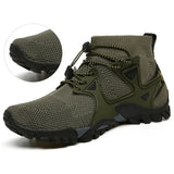 Xajzpa Men Denim Boots New Mesh Breathable Hiking Outdoor Comfortable Leisure Travel Sports Shoes High-quality Shoes Hiking Boots