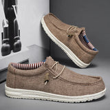 Xajzpa Men Canvas Shoes New Arrival Summer Autumn Comfortable Lightweight Casual Shoes Brand Fashion Flat Loafers Shoes for Men