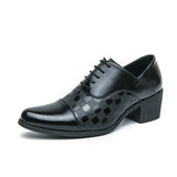 Xajzpa Mens Oxford Genuine Leather Shoes Whole Cut Fashion Pointed Toe Lace-up Formal Business Wedding Dress Shoes for men