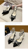 Xajzpa Banquet Dress White High Heels Elegant Temperament Dress Wedding Shoes Rhinestone Pointed Hollow Toe Sexy Sandals for Women
