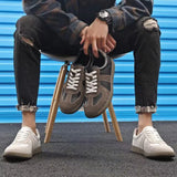 Xajzpa Men's Sneakers 2025 Fashion Genuine Leather Gentle Moral Training Shoes Casual Spring Flat Shoes Men Hot Sale