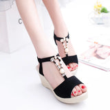 Xajzpa Fashion Womens Shoes 2025 Beige Heeled Sandals Open Toe Med Clogs Wedge Luxury Black Girls Elastic Band Peep Comfort Medium  Pla