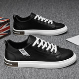 Xajzpa High Quality Men's Leather White Shoes Formal Shoes 2025 Summer Men's Street Wear Office Classic Style Casual Outdoor Flat Shoes