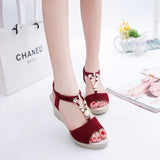 Xajzpa Fashion Womens Shoes 2025 Beige Heeled Sandals Open Toe Med Clogs Wedge Luxury Black Girls Elastic Band Peep Comfort Medium  Pla