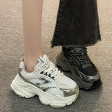 Xajzpa Women Platform Sneakers 2025 Autumn New Fashion Casual Lace Up Sports Shoes Woman Non Slip Walking Shoes Ladies Vulcanize Shoes