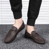 Men's Leather Casual Shoes Luxury Social Loafers Moccasins For Men Trends 2024 Comfortable Flats Outdoor Fashion Shoes Footwear