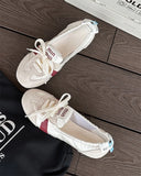 Xajzpa 2025 Women Shoes Sneakers Casual Flats Canvas Shoes Lace Up Summer Trend Dress Zapatos Mujer Breathable Shallow New Ladies Shoes