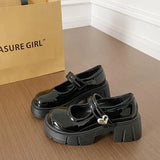 Xajzpa Summer Shoes Ladies Women's Heels Female Footwear Oxfords British Style Clogs Platform New On Heels Dress Leather Preppy Cr