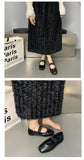 Xajzpa Square Toe Women Flats Shoes Mary Jane Shoes Fashion Shallow Elastic Band Spring Autumn Ladies Comfort Soft Sole Shoes