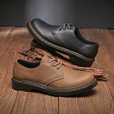 Xajzpa Leisure lace up genuine leather top quality outdoor shoes, fashionable, elegant, luxurious, classic natural leather men's shoes