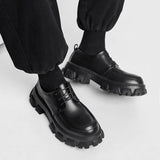 Xajzpa Men's Low-top Casual Leather Shoes Thick-soled Heightened Formal Leather Shoes Men's New Heightened All-match Men's Shoes