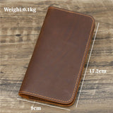 Xajzpa Best Genuine Leather Personalised Wallet for Men with Checkbook Holder Long Pure Leather Wallet for Men Custom Engraved