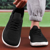 Xajzpa Low Cut Sports Shoes for Men Trendy Mesh Fabric with Lace Up Breathable Flat Shoes 2025 Breathable Outdoor White Jogging Shoes