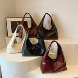 Xajzpa Large PU Leather Hobo Underarm Bags Lady Fashion Shoulder Party Bag for Women New Trend Y2K Casual Handbags and Purses