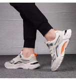 Xajzpa Men's Sports Shoes Casual Running Shoes Breathable Mesh Shoes Walking Basketball Sneakers Thick Soled Height increasing Shoes