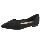 Xajzpa Casual women's flat shoes fashionable spring styles gentle versatile flat bottomed ladies pointed shallow mouth single shoes