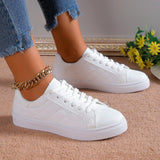 New Spring and autumn Korean version lace-up small white shoes female flat leather canvas shoes female casual shoes female