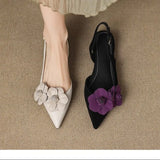 Xajzpa New Style Luxury Women's Retro Pointed Toe Decal Women's Shoes Fashion Outdoor Party High Heels Sandals Zapatos Mujer