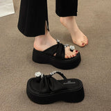 Xajzpa Clogs With Heel Summer Outside Sandals Buckle Strap Espadrilles Platform Female Shoe Womens Wedges Thick High Girls New Ank