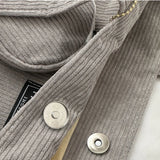 Tote Bag Large Capacity Simple Handbag Preppy Style High Quality Shoulder Bag Fashionable Magnetic Buckle Corduroy Bag