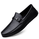 Xajzpa Genuine Leather Loafers Men Design Moccasin Fashion Slip On Soft Flat Casual Men Shoes Adult Male Footwear Handmade Boat Shoes