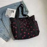 Xajzpa Fresh Sweet Girl Handbag Fashionable High end Corduroy Printed Shoulder Bag Leisure Shopping Commuter Women's Underarm Bag