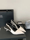 Xajzpa Sandals Ladies Shoes Summer Large Size Women's Heels Buckle All-Match Suit Female Beige New Fashion Big Pointed Girls Close