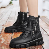 Xajzpa - Summer Breathable Men Boots Fashion Street Style Casual Shoes Personalized Trend High Top Men Shoes Comfortable Casual Boots