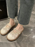 Xajzpa Slippers Women Summer Shoes Cover Toe Pantofle Slides Retro Fisherman Slippers Women Summer Shoes Pantofle Slides Cover Toe