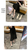 Xajzpa Banquet Dress White High Heels Elegant Temperament Dress Wedding Shoes Rhinestone Pointed Hollow Toe Sexy Sandals for Women