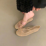 Xajzpa New Brand Women Flat Shoes Fashion Mesh Ladies Elegant Mary Jane Shoes Soft Sole Outdoor Dress Ballerinas