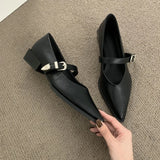 Xajzpa New Style Elegant Pointed Toe Women Heels Shoes Chunky Fashion Heeled Sandals Summer Party Pumps Dress Sandals Zapatos Mujer