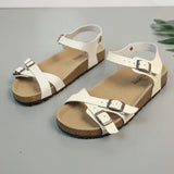 Women's wedges and thick-soled birkenstocks with soft soles go well with open-toed casual sandals worn outside in summer