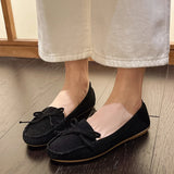 Xajzpa Woman Trend Fashion Casual Lofers Women's Flat Shoes Ladies Elegant Butterfly-Knot Comfortable Women Soft Classic Office Shoes