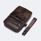 Xajzpa Men Genuine Leather Shoulder Male fanny pack High Quality Messenger Bags  Men's Fashion Business Belt Bag Small Briefcase Waist