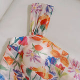 Xajzpa Fashion Women Dress Sleeveless Square Collar Print Female Summer Evening Party Dresses New Tide