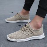 Xajzpa Men's Mesh Shoes Summer Mesh Shoes Casual Korean Version Sneakers Men's Summer New Fashion Lightweight Breathable Soft Sole