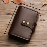 Xajzpa Men's Leather Card Bag Large Capacity Vintage Hasp Anti-theft Bank Credit Card Holder Case Translucent Business Card Wallet