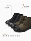 Xajzpa Men's Chelsea Cotton Boots Winter Men's Genuine Leather Shoes High Top Men Plush Sapato Social Masculino Zapatos Para Hombres