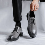 Xajzpa Height Boosting Men's Formal Shoes 3/6/8cm Spring Classic Fashion Business Luxury Men's Versatile Oxford Suit Shoes
