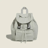 Preppy Style Flap Buckle Muti Pocket Nylon Women Backpack Niche Design College School Women Bags Travel Commuter Girls Backpack